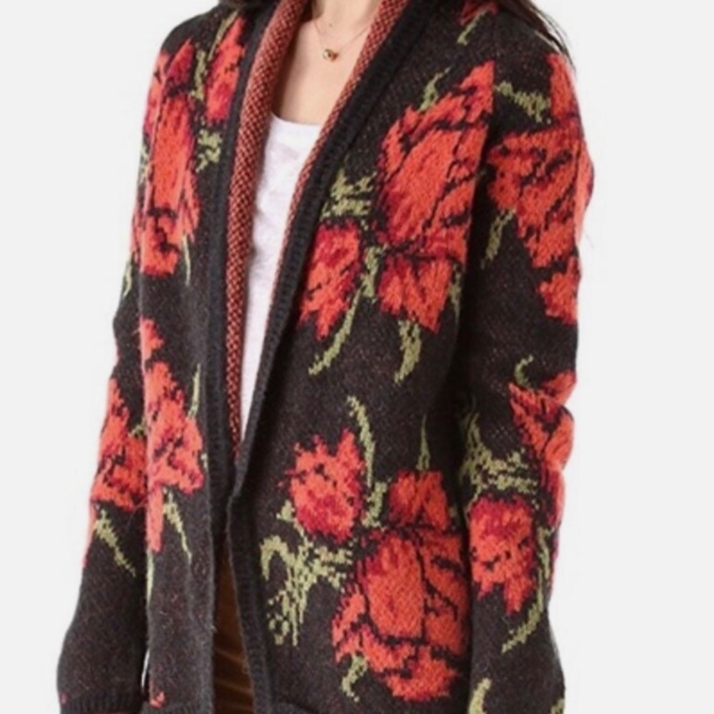 Free People Flower Power Cardigan Small - Picture 7 of 8